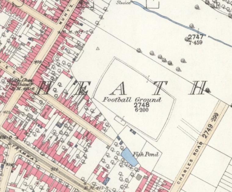 Birmingham - Small Heath Football Ground : Map credit National Library of Scotland